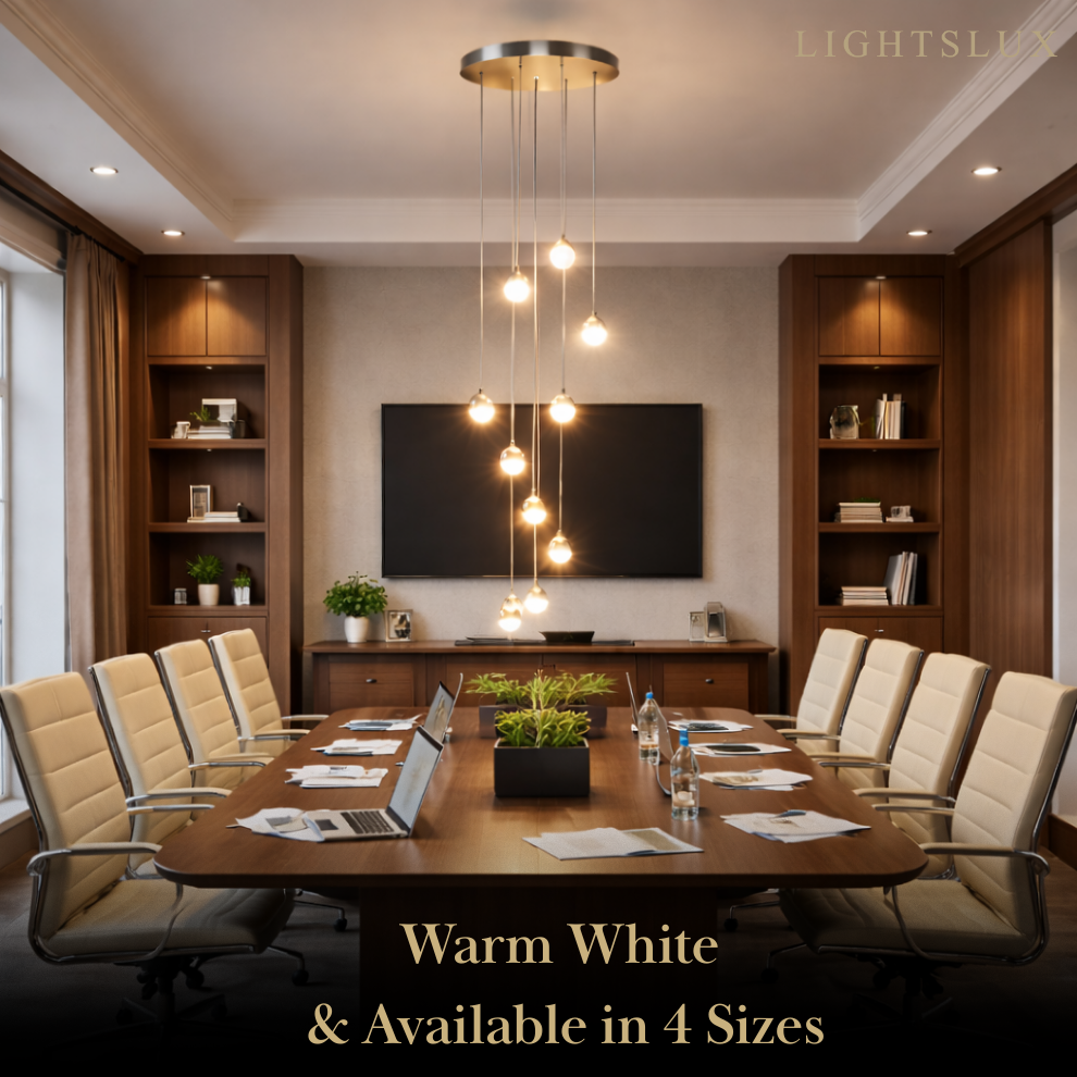 Excelis Royal Crystal Chandelier – Clear Sparkling Crystals with Warm Ambient Glow Living Room