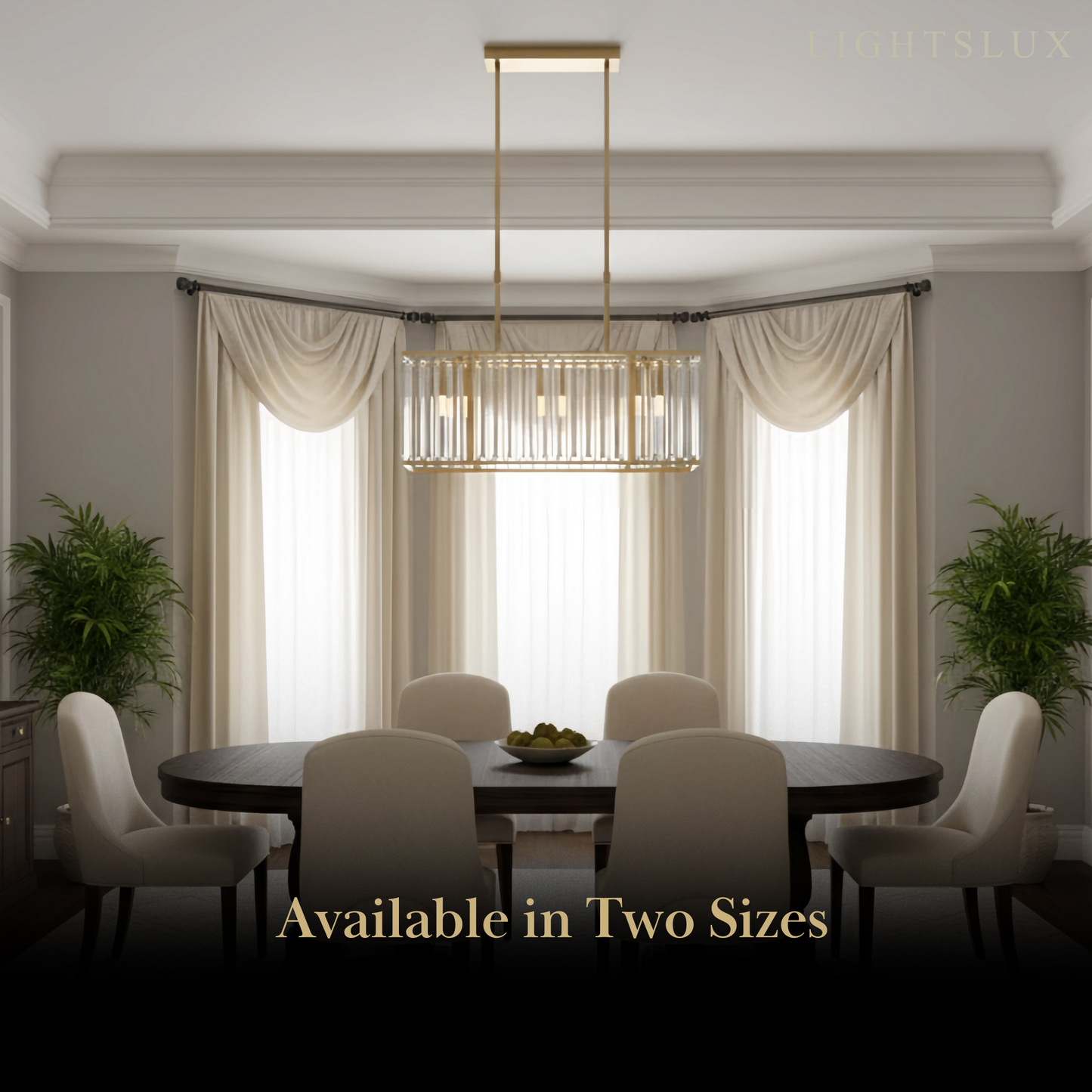 Excelis Modern Linear Chandelier – Metallic Accents for Refined Luxury Interiors