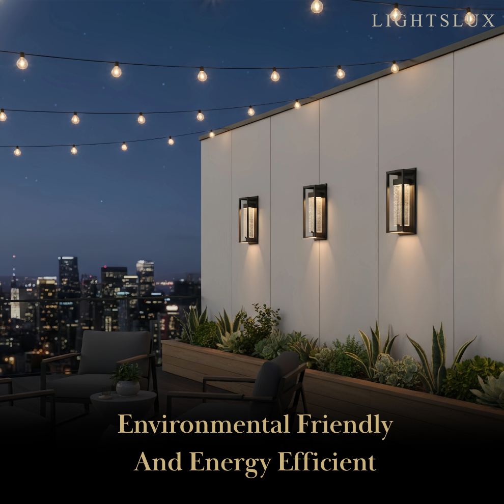 Arcato Modern Outdoor Wall Sconce, Black Stainless Steel Open Frame Light for Patio/Entryway