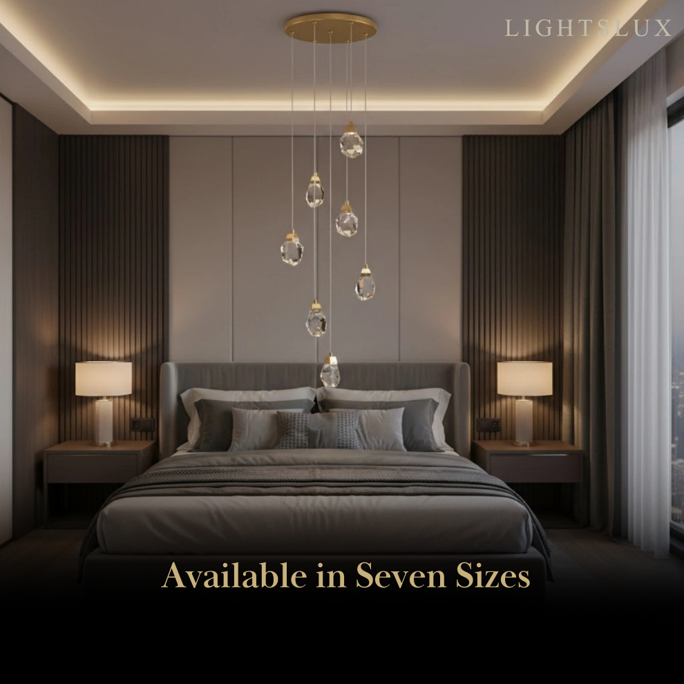 Luxury Crystal Chandelier - Shimmering Fixture for Dining Room & Grand Interiors