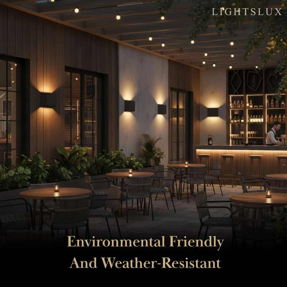 Minimalist Stainless Steel Outdoor Wall Sconce – Modern Exterior Light with Solar or Wired Power