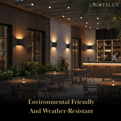 Minimalist Stainless Steel Outdoor Wall Sconce – Modern Exterior Light with Solar or Wired Power