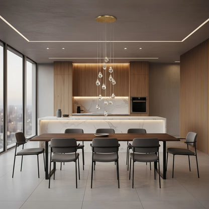 Luxury Crystal Chandelier - Shimmering Fixture for Dining Room & Grand Interiors