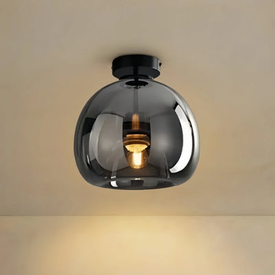 Vetro Modern Globe LED Ceiling Light/Pendant Light – Black/Gold for Hallway