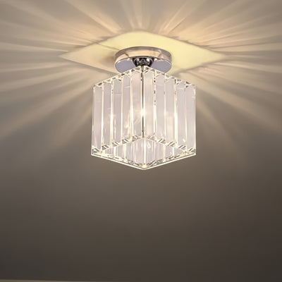 Lámpara de techo moderna Vetro con diseño de metal/cristal en negro/dorado/plateado para dormitorio