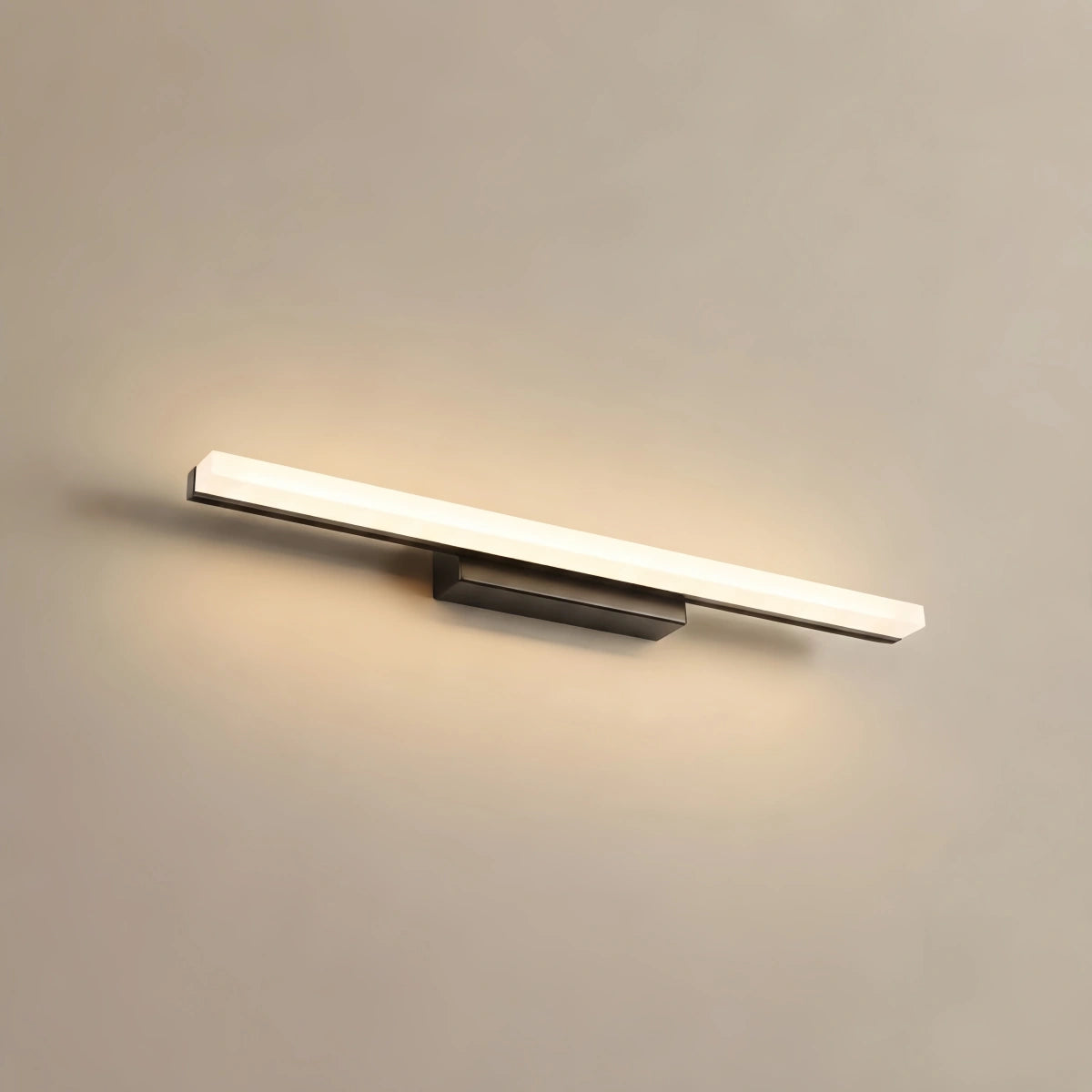 Arcato Minimalist Linear Vanity Wall Lamp – IP44 Metal in Black/Chrome Bathroom