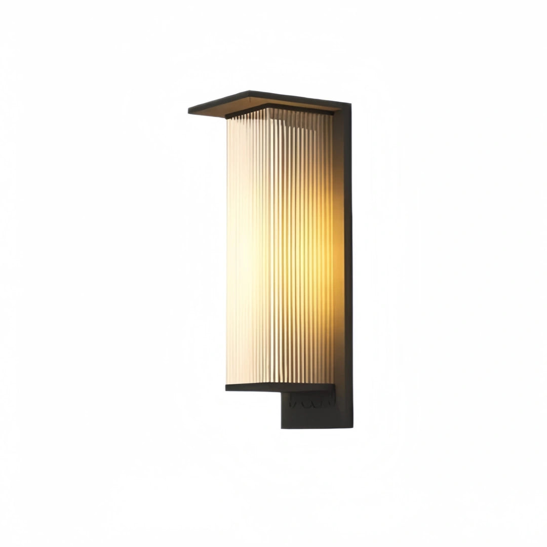 Irondale Industrial Rectangular LED Outdoor Wall Lamp – Waterproof Light for Courtyard