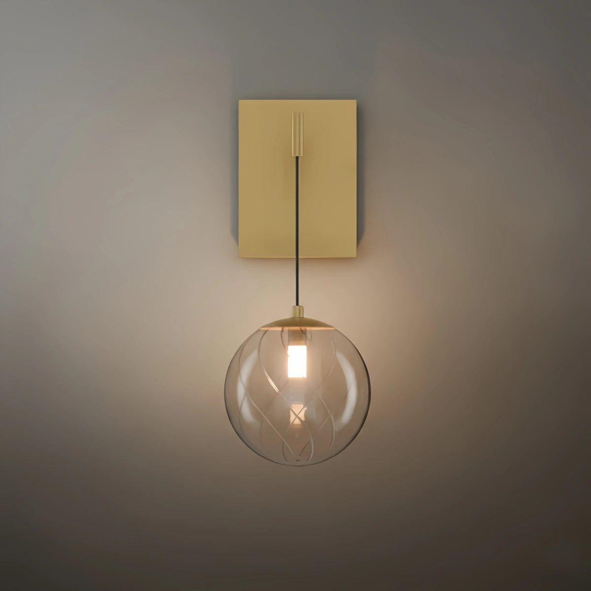 Excelis Modern Gold Globe Wall Sconce – Brushed Gold Finish Modern Elegant Design