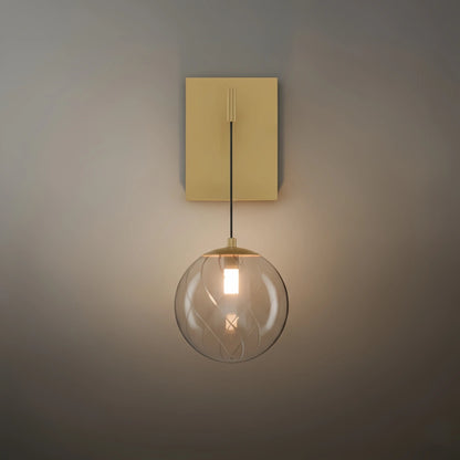 Excelis Modern Gold Globe Wall Sconce – Brushed Gold Finish Modern Elegant Design
