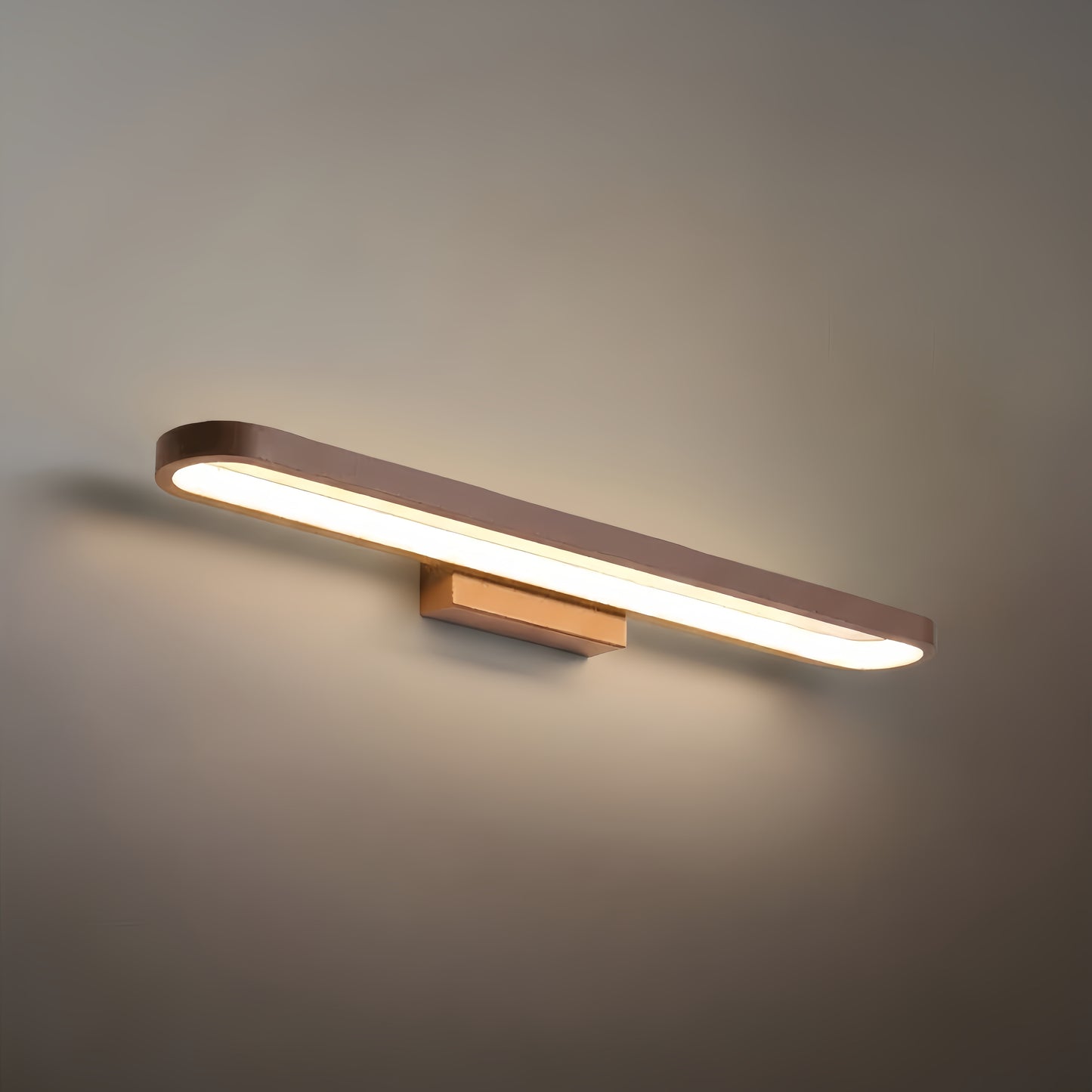 Arcato Moderne elliptische Wandleuchte – Schwarzes oder kaffeefarbenes Metall für Badezimmer/Schlafzimmer