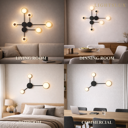 Minimalist Link Linear Node Wall Light – Glowing Dots for Modern Interiors