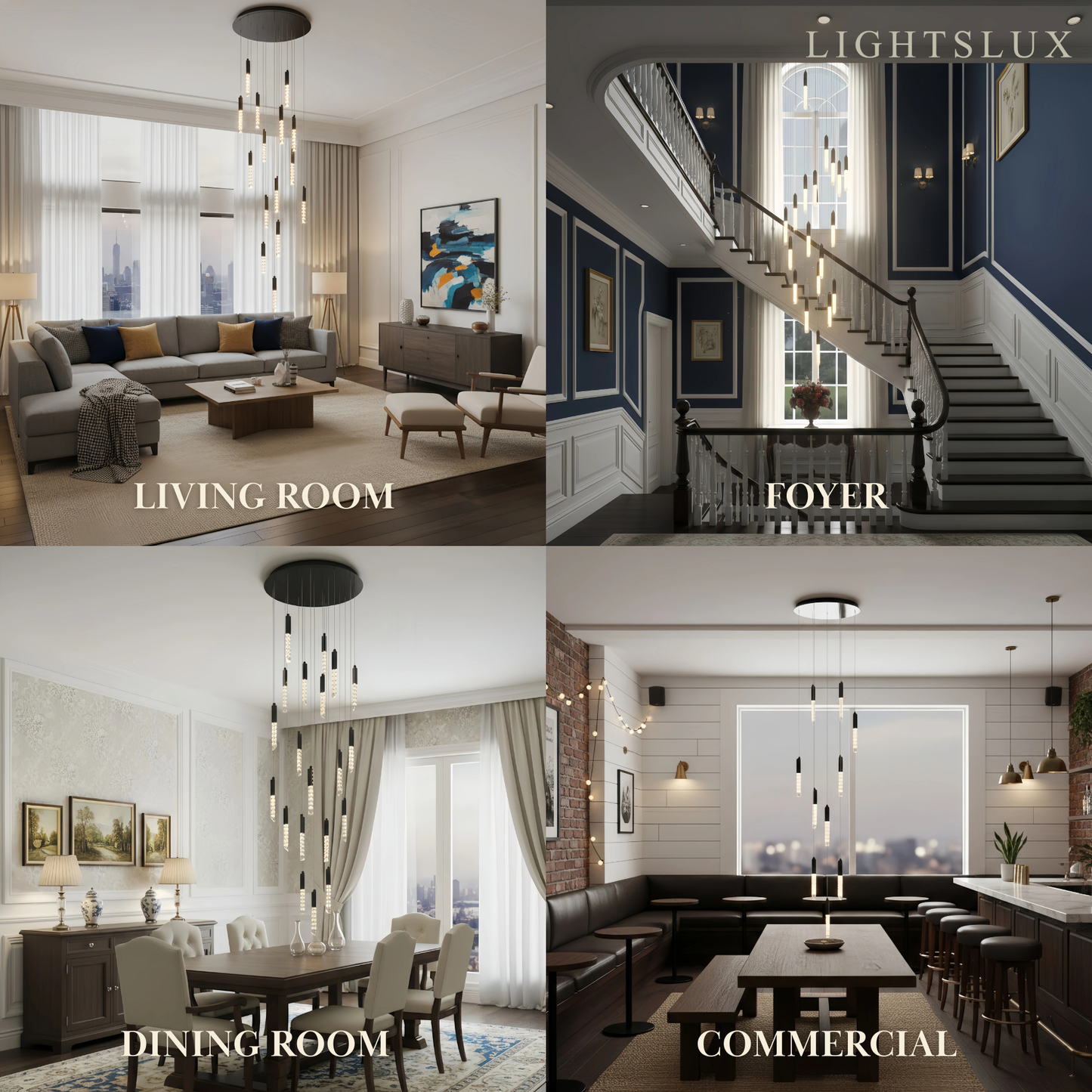 Luxury Cascade Crystal Chandelier – Reflecting & Refracting Light Brilliant Staircase