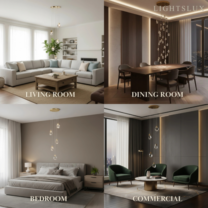 Luxury Crystal Chandelier - Shimmering Fixture for Dining Room & Grand Interiors