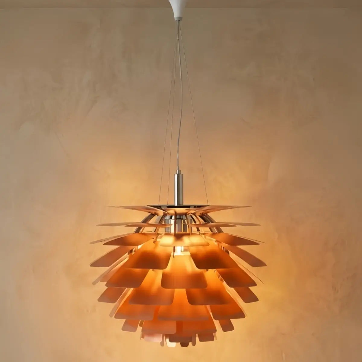 Vivara Nordic Aluminum Pendant Light — Pinecone Design Siver/White/Black for Dining Room