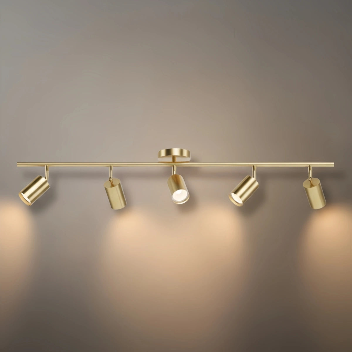 Arcato Minimalist Linear Track Light – Brushed Gold/Matte Black for Living/Study Room