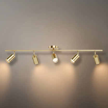 Arcato Minimalist Linear Track Light – Brushed Gold/Matte Black for Living/Study Room