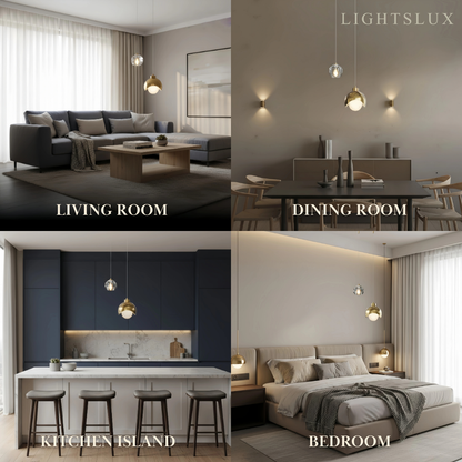 Arcato Modern Crystal Pendant Light for Dining Room/Living Room/Bedroom