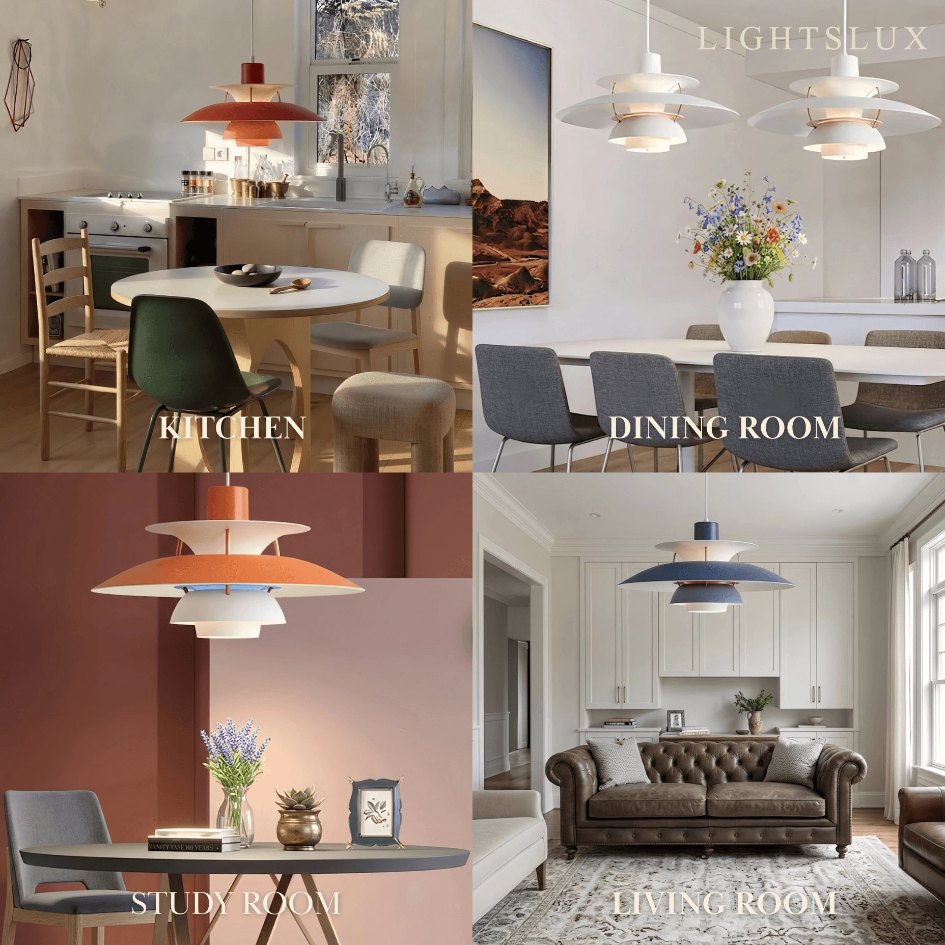 Morandia Nordic Pendant Light -- Aluminum Multi-Color for Dining Room
