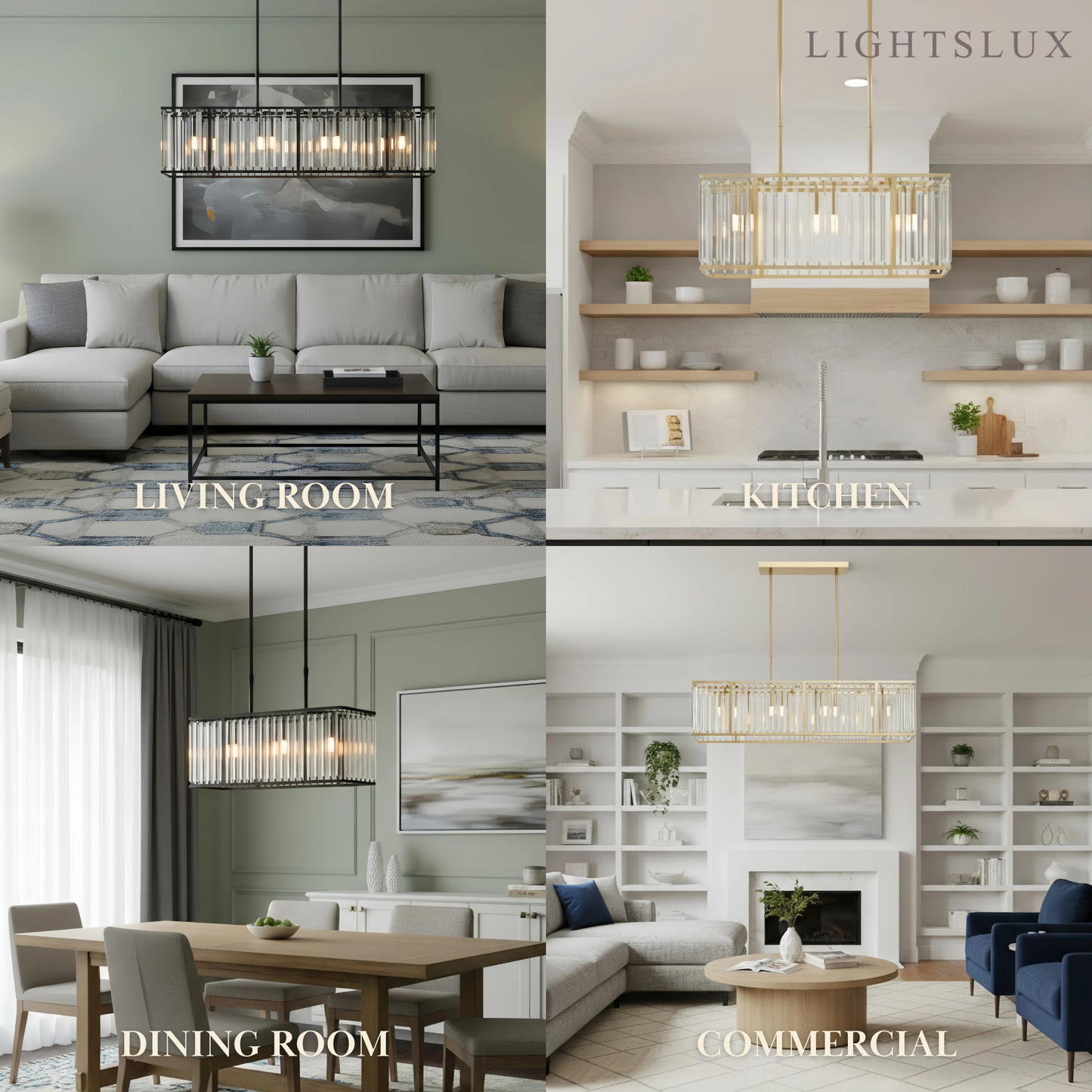 Excelis Modern Linear Chandelier – Metallic Accents for Refined Luxury Interiors