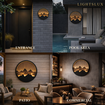Lunara Modern Waterproof Wall Light – Circular Stainless Steel LED for Indoor/Outdoor