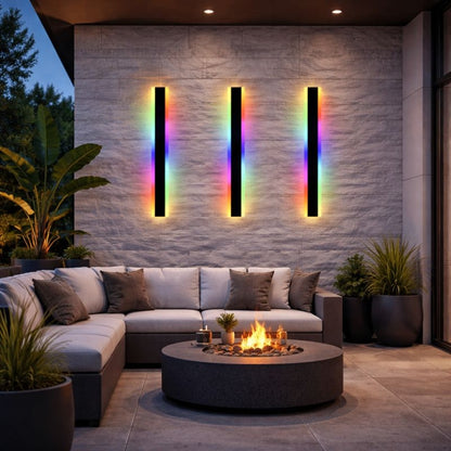 Aplique de pared LED moderno para exterior Arcato (RGB) — Disponible en 8 tamaños
