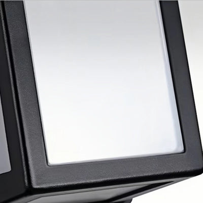 Aplique de pared exterior minimalista Arcato de acero inoxidable negro con iluminación LED ajustable