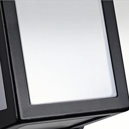 Aplique de pared exterior minimalista Arcato de acero inoxidable negro con iluminación LED ajustable
