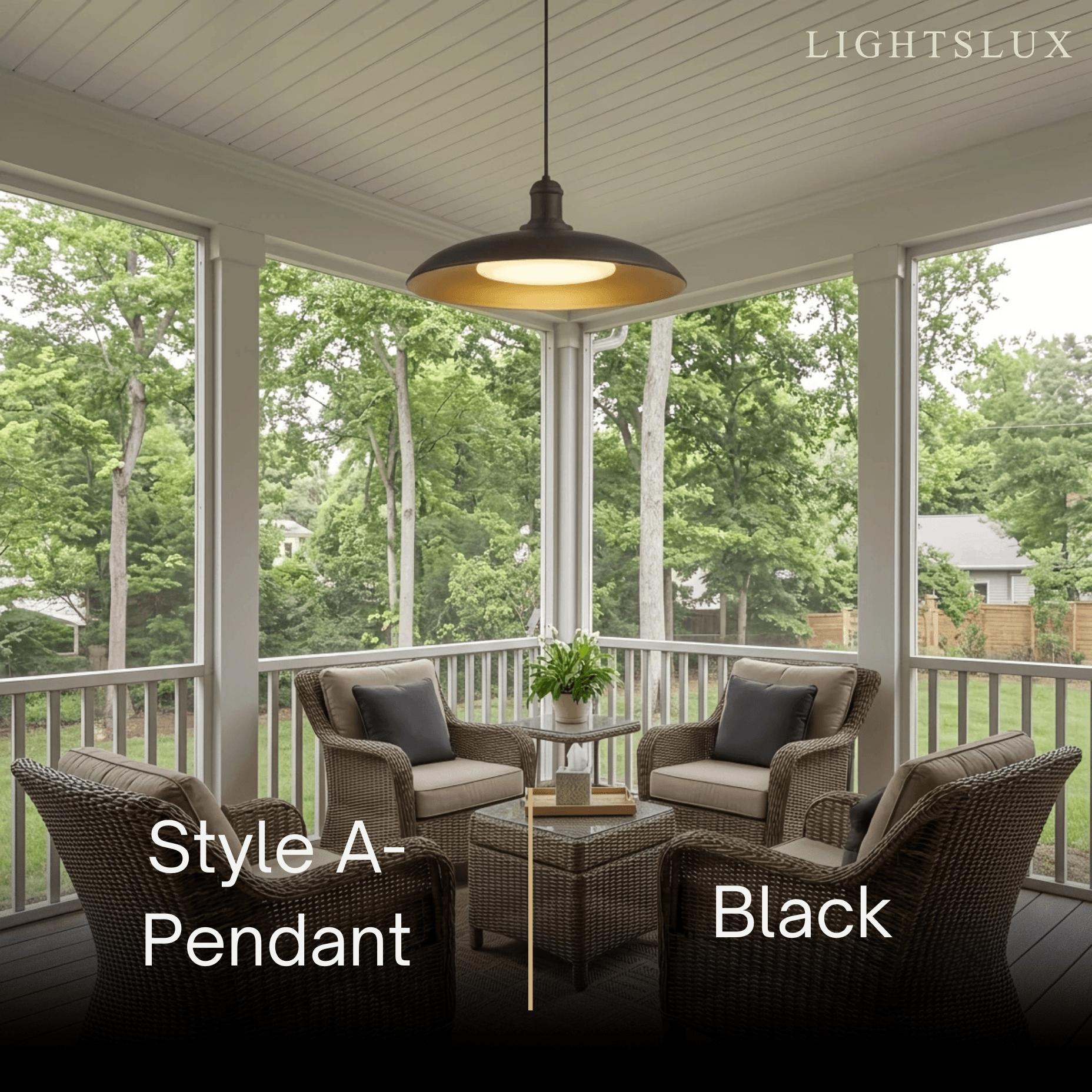 Irondale Industrial Waterproof Pendant Light -- Black/Brass Iron for Outdoor Wall