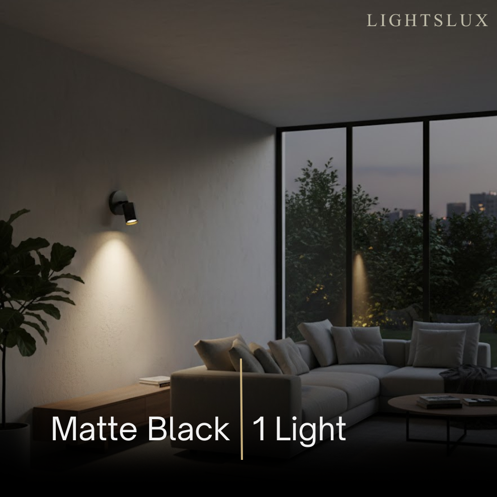 Arcato Minimalist Linear Track Light – Brushed Gold/Matte Black for Living/Study Room