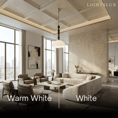 Vetro Retro Glass Pendant Light --Coffee Or White for Dining Room
