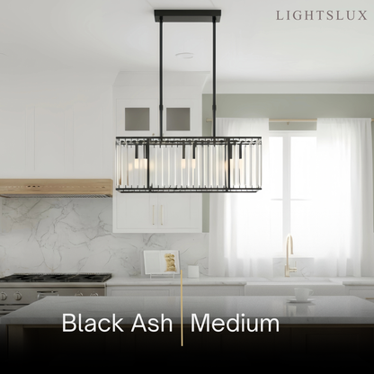 Excelis Modern Linear Chandelier – Metallic Accents for Refined Luxury Interiors