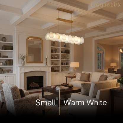 Excelis Alabaster Petal Pendant Light – Solid Brass Frame Brushed Gold Finish Kitchen island