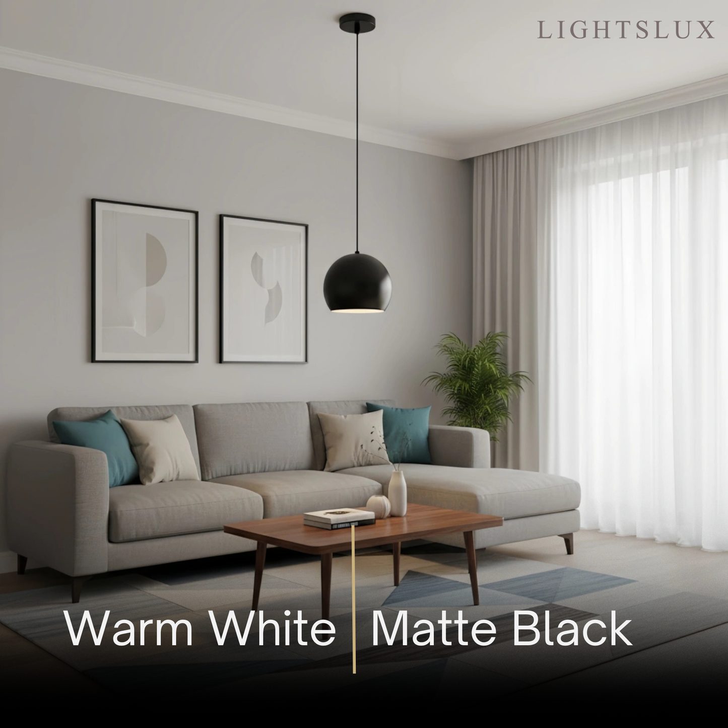 Excelis Modern Dome Pendant Light – Brushed Gold/Matte Black for Kitchen Island