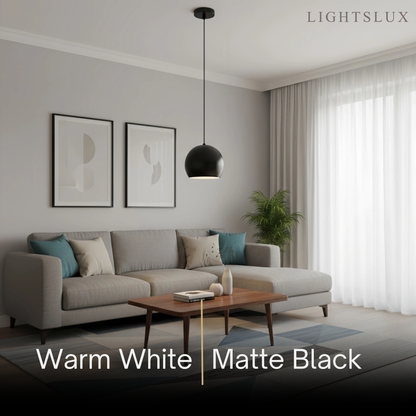 Excelis Modern Dome Pendant Light – Brushed Gold/Matte Black for Kitchen Island