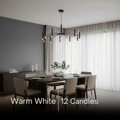 Nebula Modern Contemporary Candle Chandelier with Adjustable