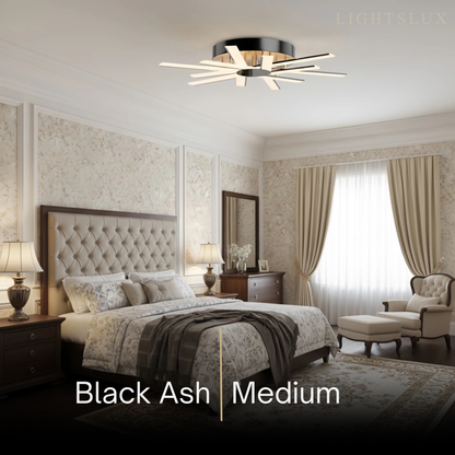 Nebula Modern Star Radiating Ceiling Light – Black/GoldAcrylic Rods for Living Room