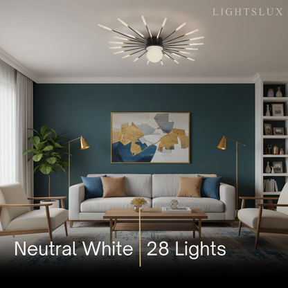 Nebula Modern Ceiling Light – Natural Curves Semi-Flush Mount Coastal Ambiance Ceiling Light