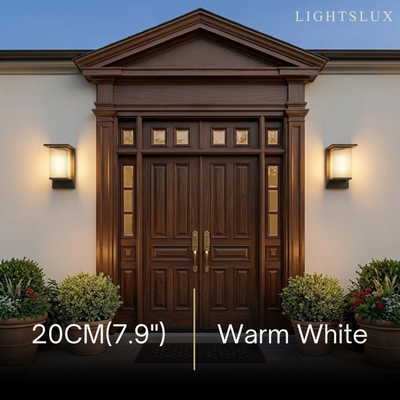 Irondale Industrial Rectangular LED Outdoor Wall Lamp – Waterproof Light for Courtyard