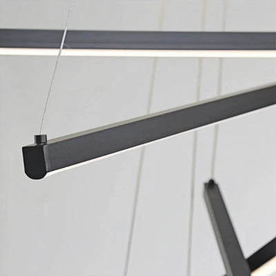 Lámpara de araña escultórica moderna Arcato – Luz LED de halo de gel de sílice y aluminio para sala de estar