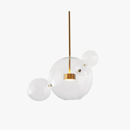 Vetro Modern Bubble Glass Pendant Light – Clear or Milky White for Dining Room
