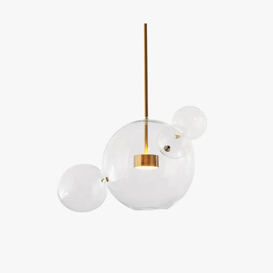 Vetro Modern Bubble Glass Pendant Light – Clear or Milky White for Dining Room