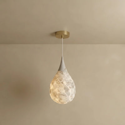 Excelis Luxury Alabaster Pendant Light——Natural Translucent For Dining & Bedroom