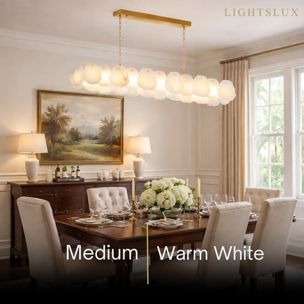 Excelis Alabaster Petal Pendant Light – Solid Brass Frame Brushed Gold Finish Kitchen island