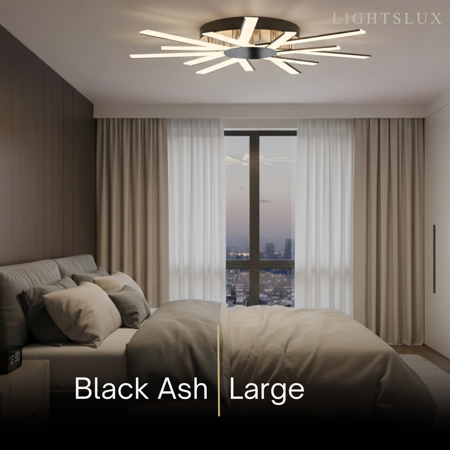 Nebula Modern Star Radiating Ceiling Light – Black/GoldAcrylic Rods for Living Room