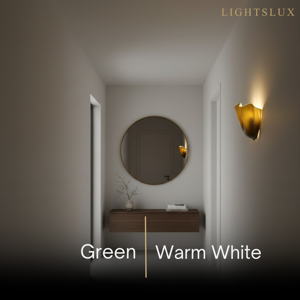 Organic Sculptural Wall Light — Petal-Form Earthy Tone for Bedroom