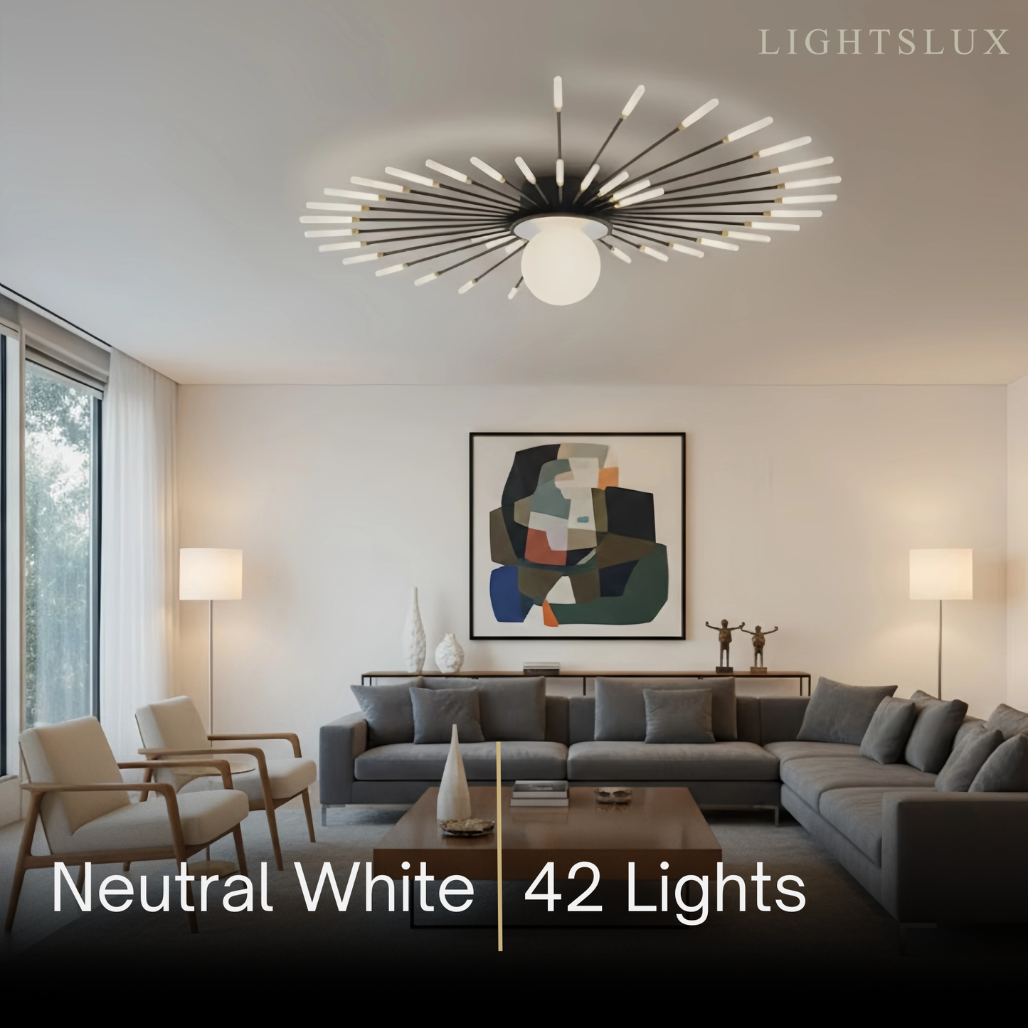 Nebula Modern Ceiling Light – Natural Curves Semi-Flush Mount Coastal Ambiance Ceiling Light