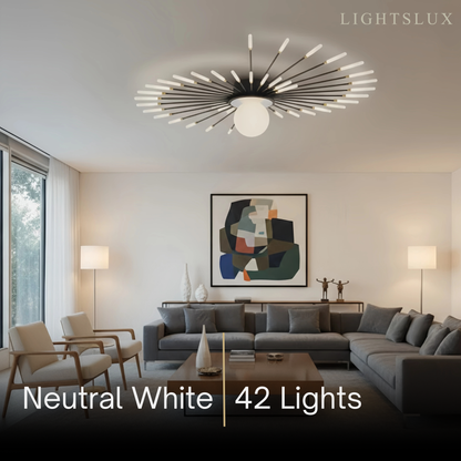 Nebula Modern Ceiling Light – Natural Curves Semi-Flush Mount Coastal Ambiance Ceiling Light