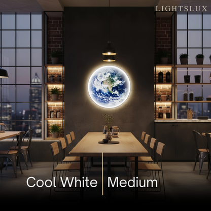 Lunara Modern Earth Topographic Wall Lamp – Globe-Like Glow Art Deco Artistic Lighting