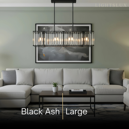 Excelis Modern Linear Chandelier – Metallic Accents for Refined Luxury Interiors