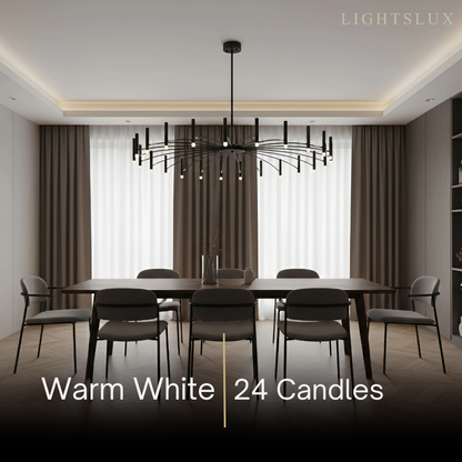 Nebula Modern Contemporary Candle Chandelier with Adjustable